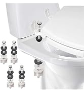 4PCS Universal Toilet Seat Hinge Bolts Kit, Heavy Duty Toilet Bolts, Waterproof Stainless and Rub...