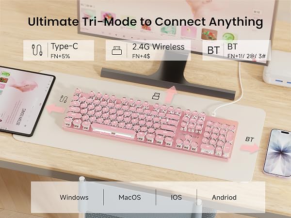 bluetooth keyboard for tablet pink gaming keyboard