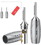 Viborg VB402R Pure Copper Speaker Banana Plugs (4pcs/Set) Rhodium Plated, Hi End Red Copper Audio...