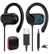USB Type C Headphone Open Ear Adjustable Over Ear Hook Headset School Kid Corded Earphone Laptop ...