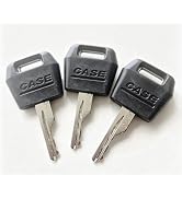 3Pcs Black Ignition Keys for Case Keys Heavy Equipment Replacement Key for Case IH Tractor Dozer ...