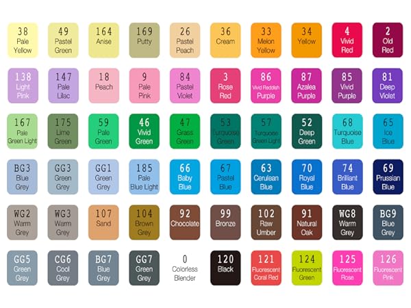 60 colors alcohol markers