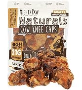 Mighty Paw Naturals Cow Knee Caps for Dogs | 100% Natural Beef Knee Caps for Dogs, Beef Bones for...