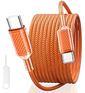Jelanry 6.6FT USB C to USB C Charging Cable for Apple iPhone Air 17 16e 15 Pro Max, 3A 60W Long N...