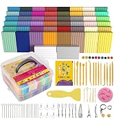 Polymer Clay 50 Colors, Modeling Clay for Kids DIY Starter Kits, Oven Baked Model Clay, Non-Stick...