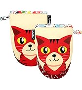 Alselo Mini Oven Mitts,2pk - Silicone Little Kitchen Gloves, Heat Resistant with Non-Slip Grip an...