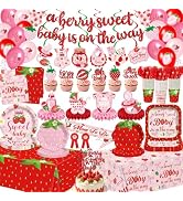 Strawberry Baby Shower Decorations for Girls, Berry Sweet Baby Shower Decor | A Berry Sweet Baby ...