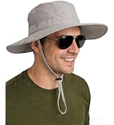 SENWAI Unisex UPF50+ Sun Hat with Ponytail Hole, UV Protection Wide Brim Bucket Hat for Men Women...