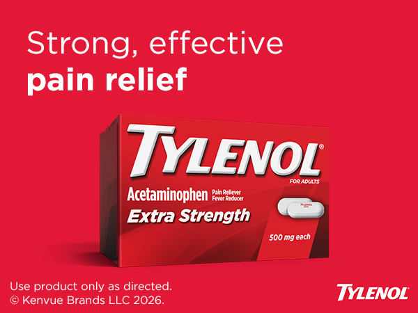 tylenol extra strength, acetaminophen, pain relief, fever reduction