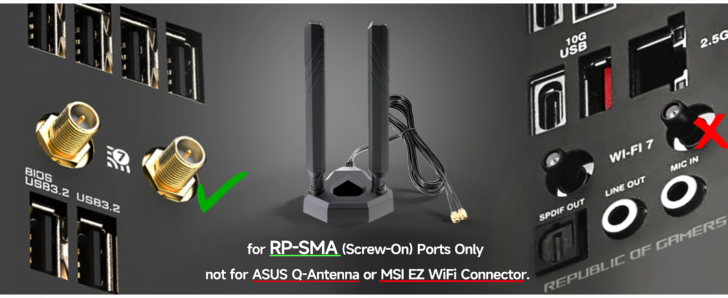 rpsma wifi antenna for gaming motherboard