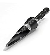 KAYGO M35 Step Drill Bit, 1/8 to 1/2 inch Step Bits for Thin metal Stainless Steel Aluminum Wood ...