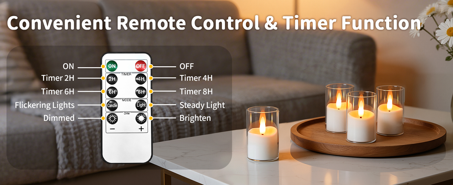 Convenient Remote Control & Timer Function