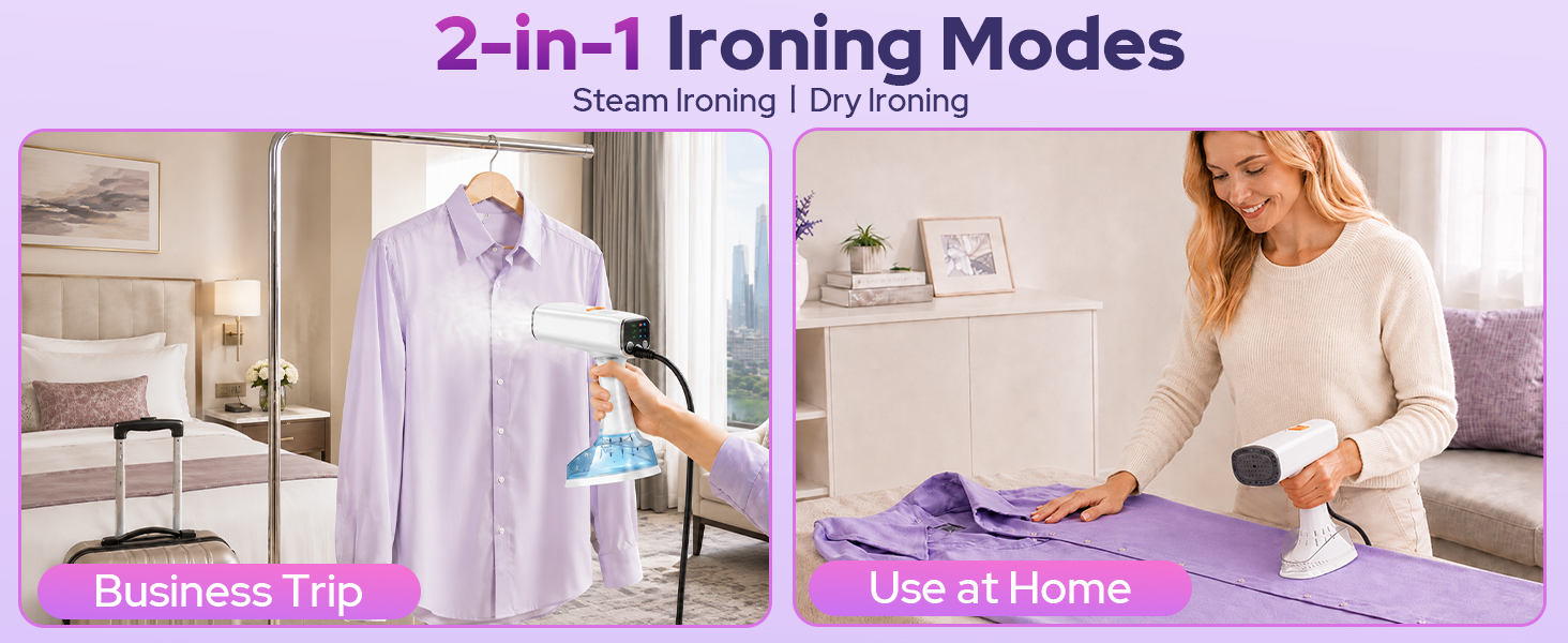 2-in-1 lroning Modes