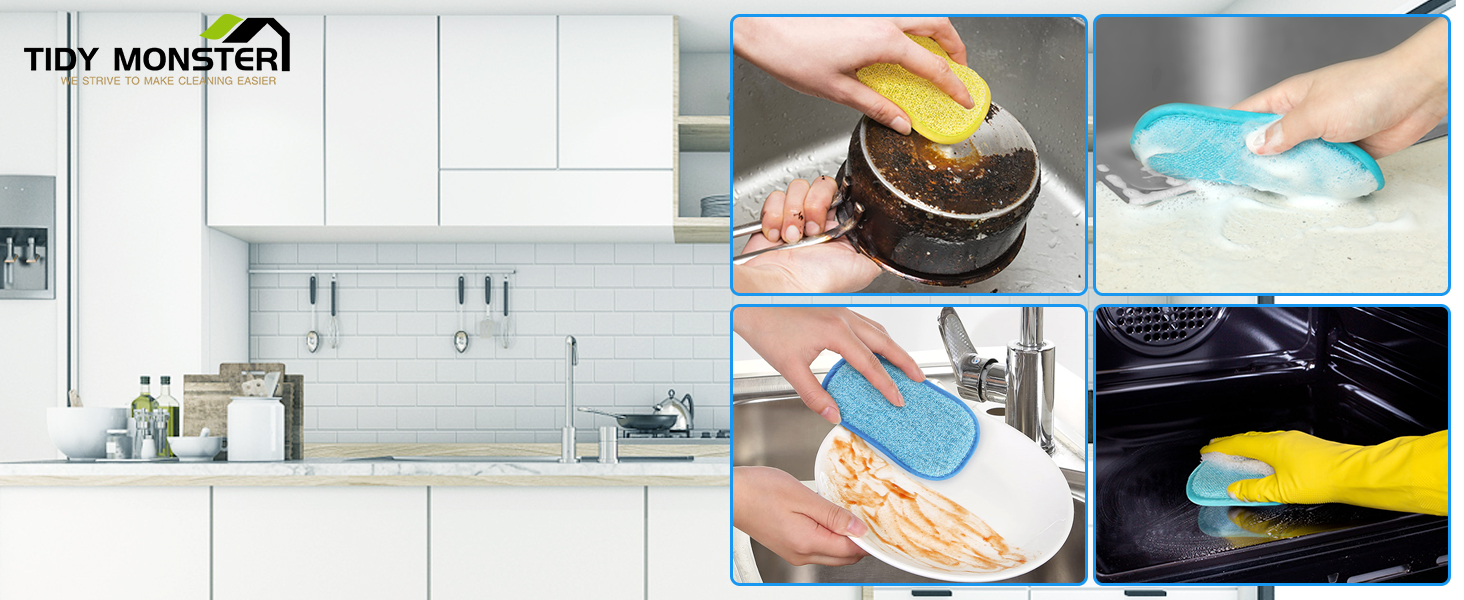 6 Pack Multi-Purpose Scrub Sponges