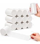Travel Toilet Paper 12 Rolls, Individually Wrapped Portable Toilet Tissue, Compact Soft Coreless ...