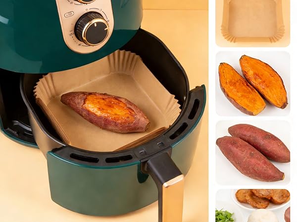 Disposable Parchment Paper Liners for Air Fryer Basket Protection