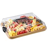 Charcuterie Boards with Lid, Bamboo Cheese Board Set with Locking Lid with Handle, Charcuterie Bo...