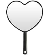 mpowtech Heart-Shaped Small Hand Mirror for Travel (4.65" x3.15'') - Lightweight Hand Mirror with...