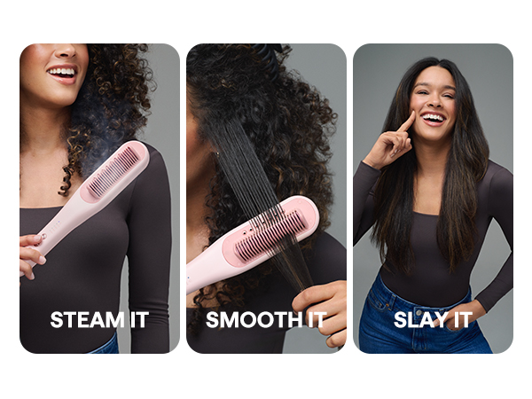 steam straightener brush