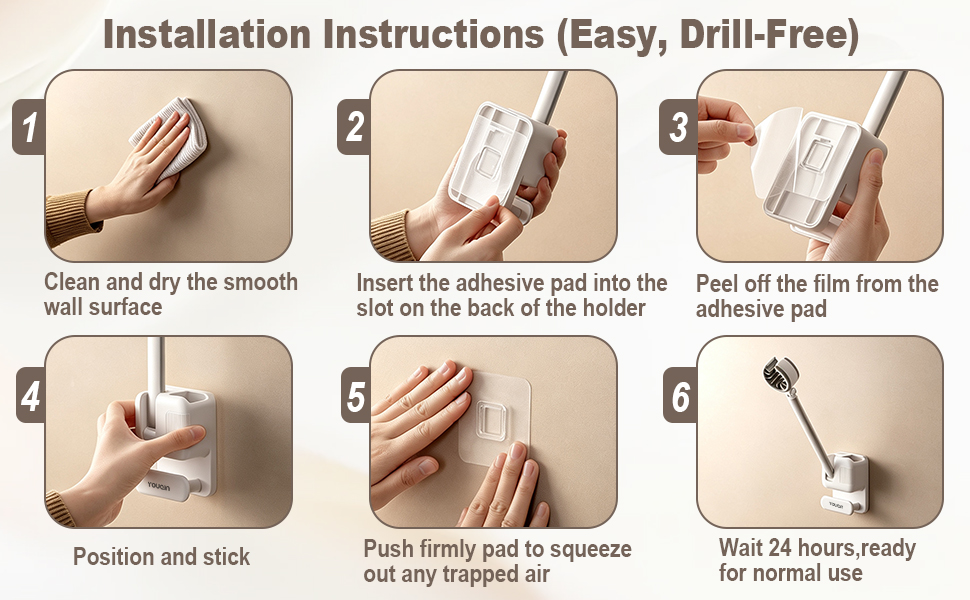 Hands Free Hair Dryer Holder Wall Mount