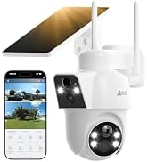 ANRAN Dual-Lens Solar Security Camera, 3MP Wireless Outdoor Camera for Home Security, 100% Wire-F...