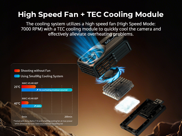 camera cooling fan with battery 5328
