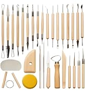 30 Pcs Clay Tools & Pottery Tools Kit, Professional Polymer Clay Sculpting Tools for Air Dry Clay...