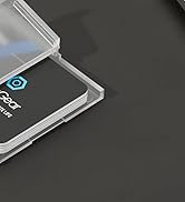 MaxGear 3 Pack Plastic Business Card Holder, Slim Portable Clear Business Card Case for Men & Wom...