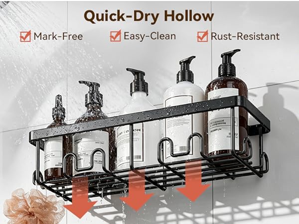 adhesive shower caddy