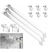 3 Pack Wire Shelf Brackets, Heavy Duty Metal Support for Wire Shelving Brackets, Closet Rod Brack...