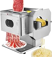 Meat Cutter Machine, 850W Commercial Meat Slicer with Side Vegetable Slicing & Shredding, 3-In-1 ...