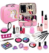 Kids Makeup Kit for Girl - Washable Makeup for Girls, Real Play Makeup Set for Kids Little Girls ...