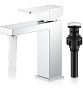 KENES Chrome Bathroom Faucet Single Handle Bathroom Sink Faucet Lavatory Vanity Faucet with Pop U...