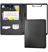 Padfolio Portfolio PU Leather Binder, Clipboard Portfolios Interview Legal File Document Organize...