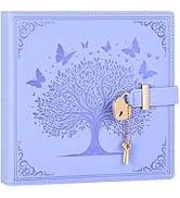 MINICAGIE Diary with Lock and Keys for Girls 256 Pages Locked Journal for Women, Square Leather J...