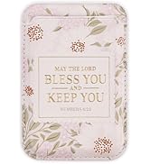 Christian Art Gifts Women's Faux Leather Magnetic Phone Wallet: MagSafe Compatible 3.8" x 2.5" St...