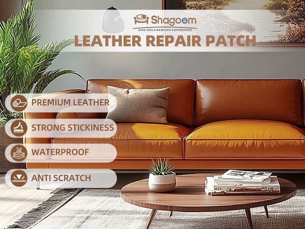 Leather repair patch