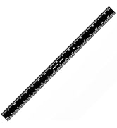 Pec Tools 18-inch Ruler, 0.035" Thick X 1-1/8" Wide, High Contrast, 1/32", 1/64", 1/50", 1/100" H...