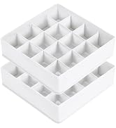 Joyoldelf Sock Drawer Organizer Divider, 16-Cell Underwear Organizers and Storage Fabric Drawer O...
