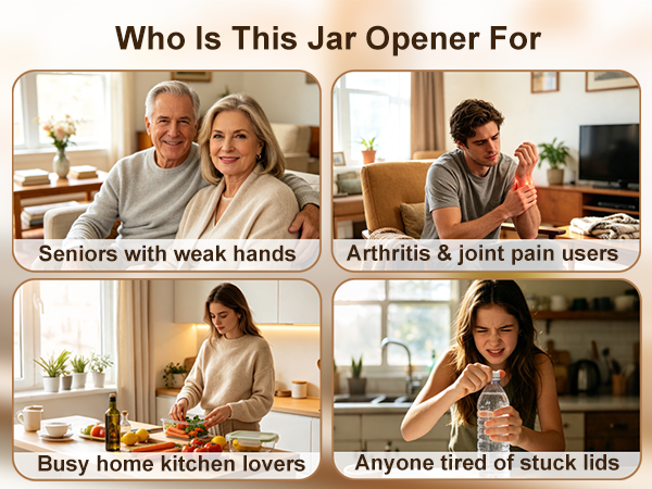 jar opener for seniors, arthritis sufferers, busy cooks and anyone stuck on tight lids