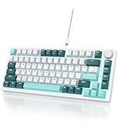 Owpkeenthy 75 Percent Gaming Keyboard Gasket Mounted,82 Key Mechanical Keyboard Hot Swappable wit...