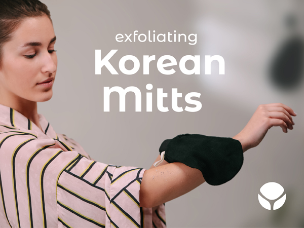 exfoliating Korean mitts