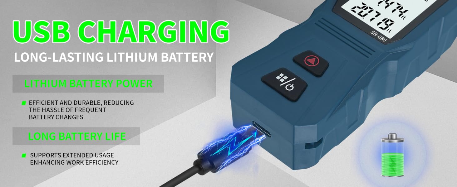SN-G80 laser distance meter, high accuracy, compact design.