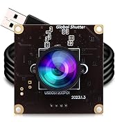 ELP High Speed Wide Angle Global Shutter USB Camera Module for Computer 1080P Mini UVC USB2.0 Web...
