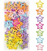 ELANE 70 Pcs Glitter Star Snap Hair Clips for Women Girl,Cute Hair Barrettes for Women Fine Thin ...