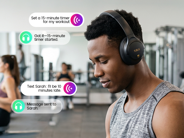 1Mii AI Y8+ Noise Cancelling Headphones Bluetooth 6.0