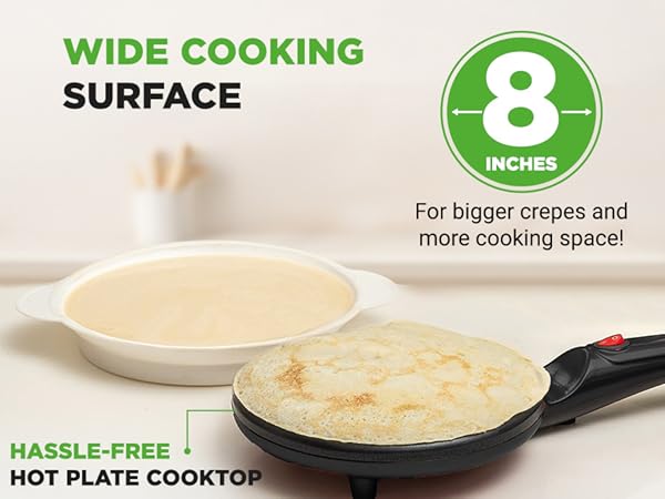 cooktop electric griddle plate hot crepe maker countertop kitchen nutrichef nonstick cooking