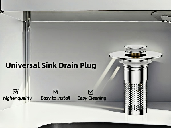 Universal Pop-Up Bathroom Sink Stopper
