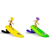 Surfer Dudes Classics Wave Powered Mini-Surfer and Surfboard Toy - Trestles Tim & J-Bay Jack