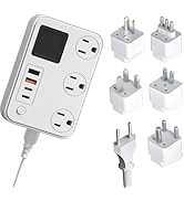 350W Conversion Plug,International Travel Converter with 2 USB and 2 USB-C Ports, lowering 220V t...